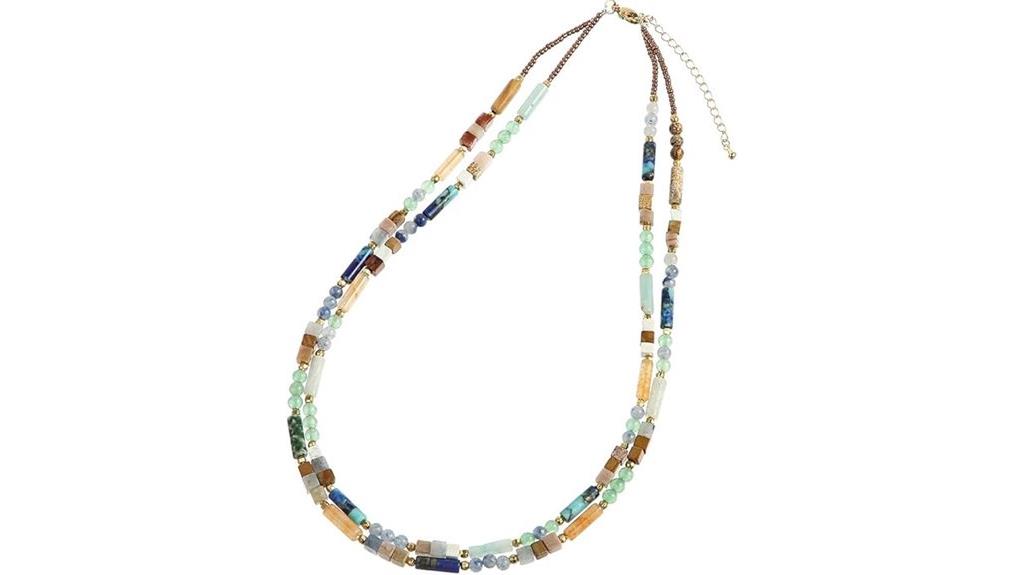handmade jasper beaded necklace