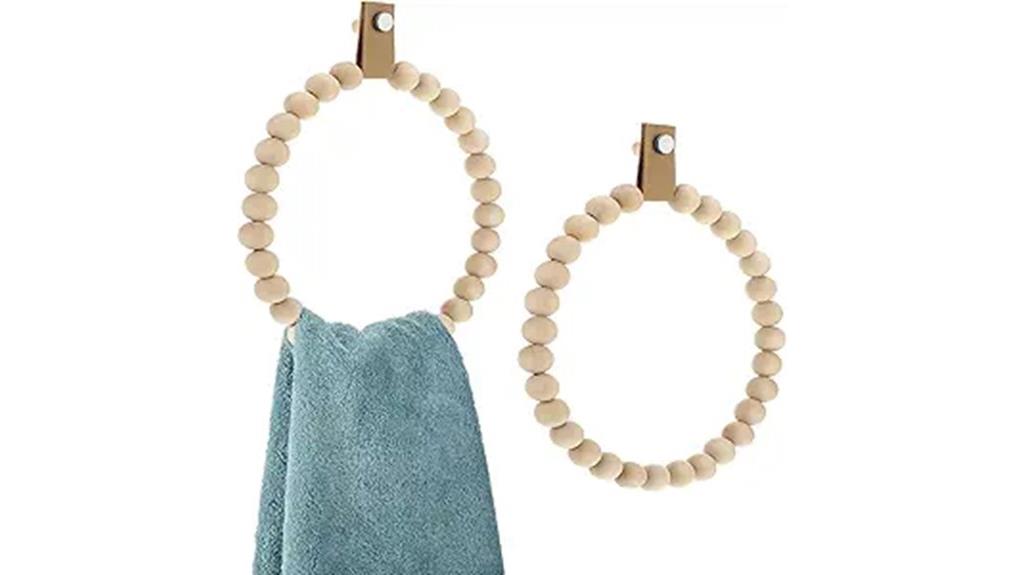 handmade wooden bead towels