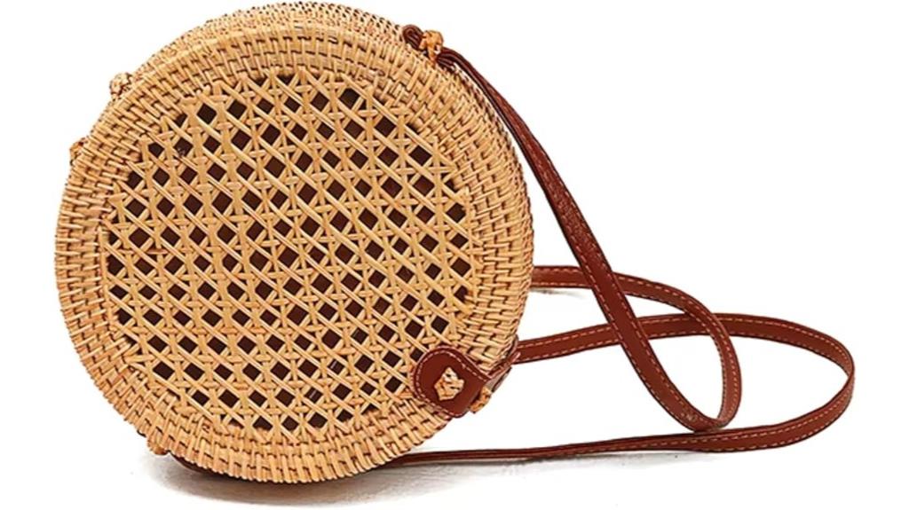 handwoven rattan bag