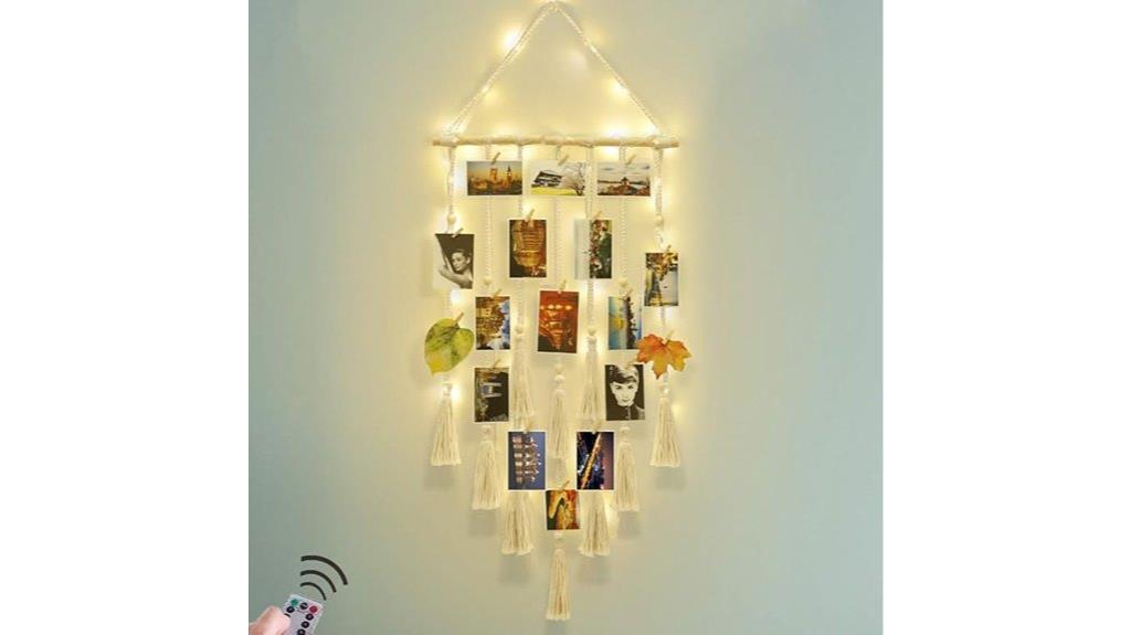 hanging photo wall display