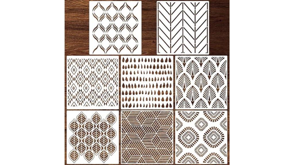 herringbone wall stencil