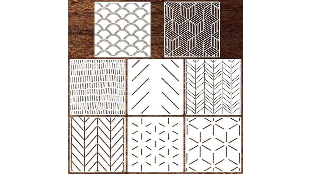 herringbone wall stencil set