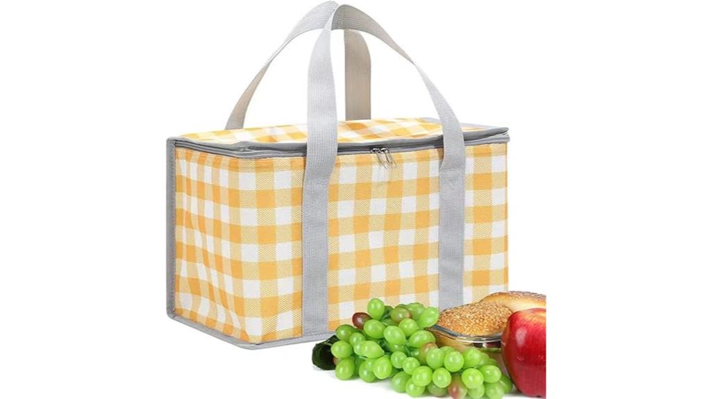 insulated zipper picnic bag