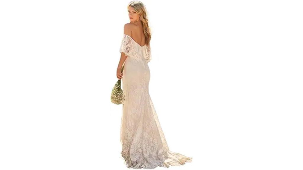 lace boho wedding dress