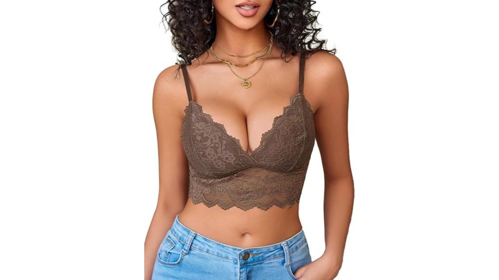 lace v neck crop top