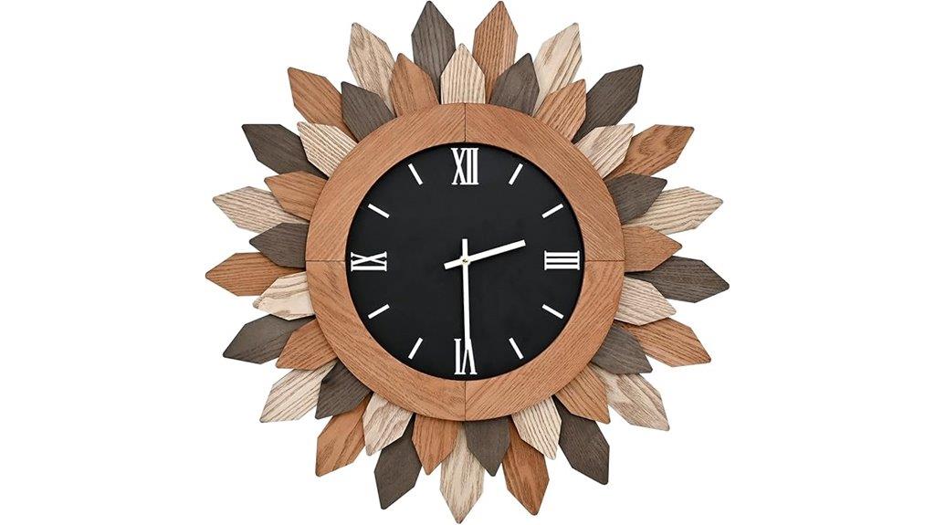 large boho farmhouse clock