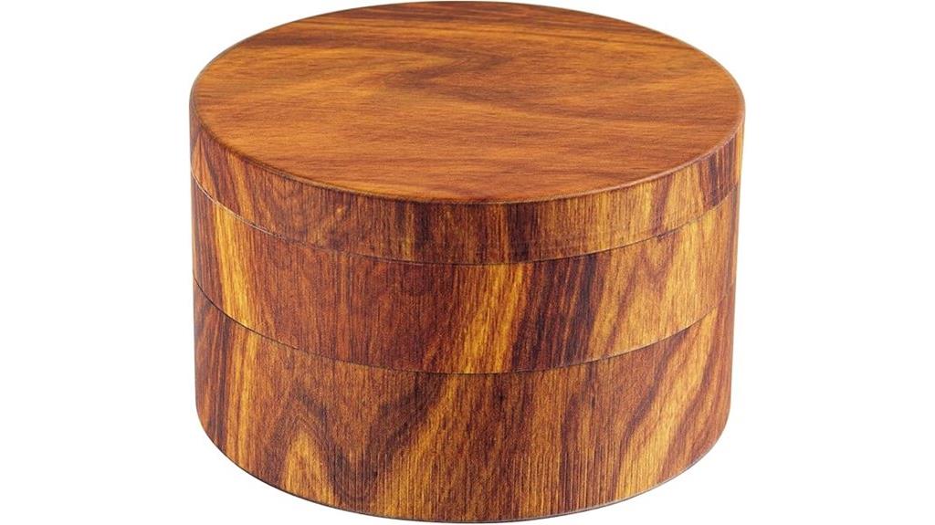 large brown wood grinder