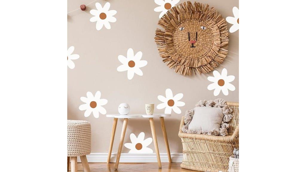 large daisy wall stencil