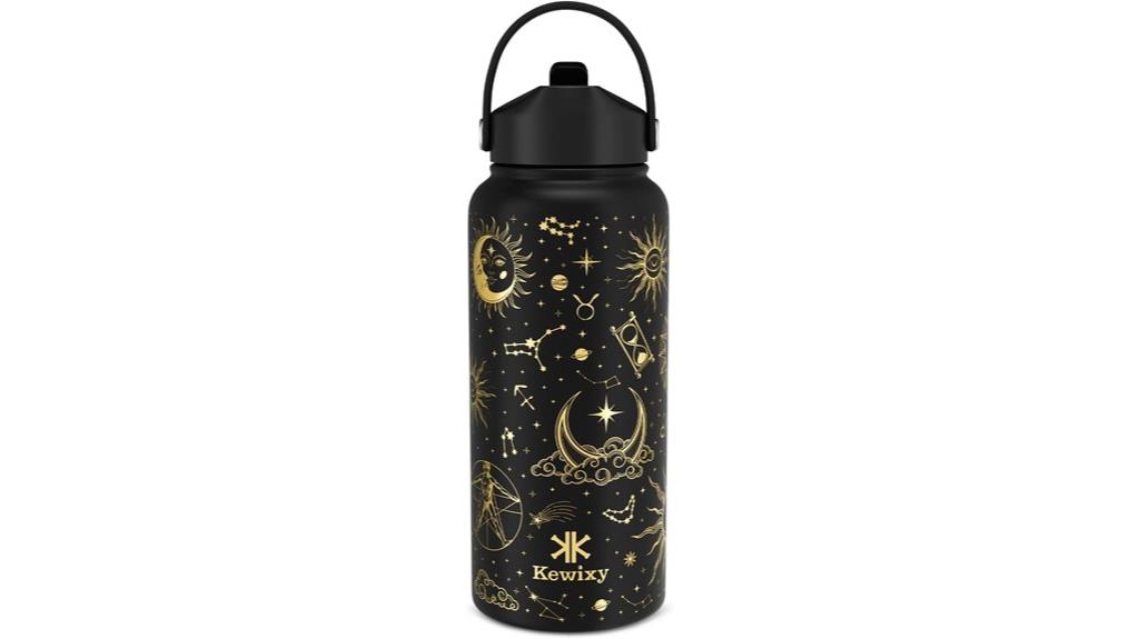 large golden sparkle bottle