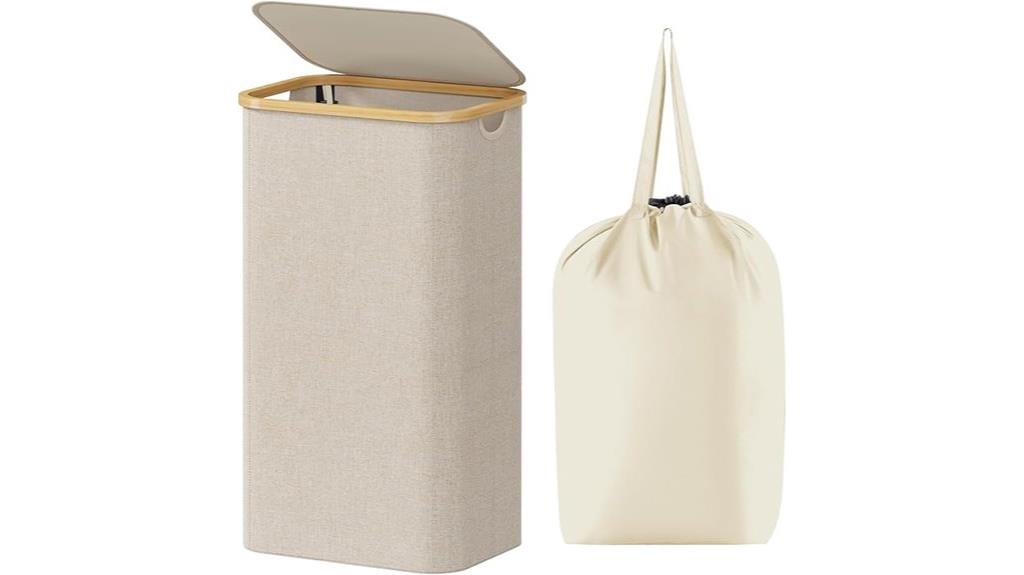 large laundry basket with lid