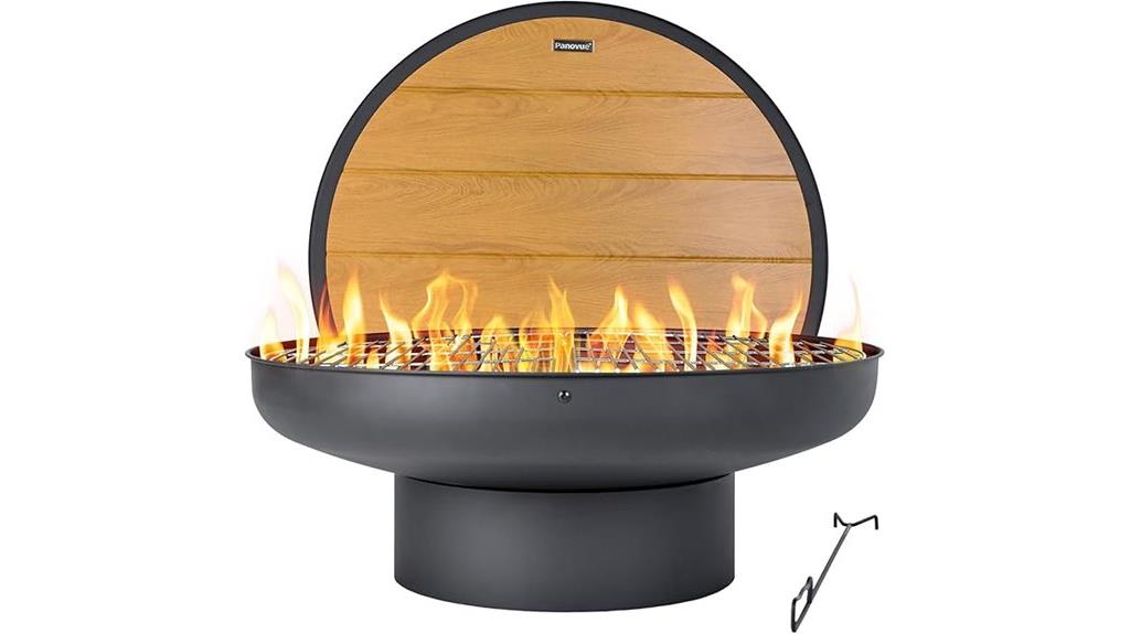 large outdoor wood firepit