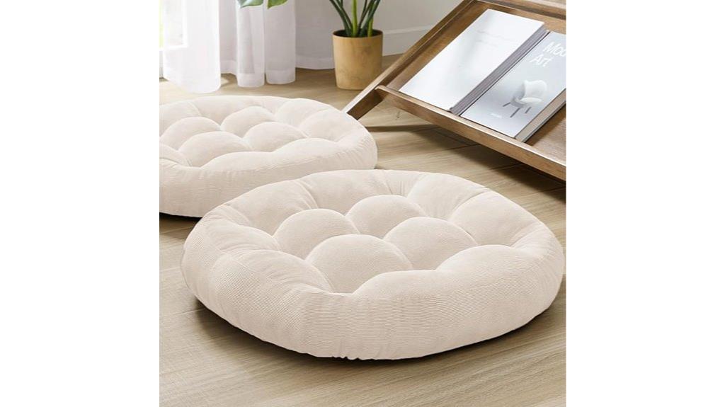 large round meditation cushions