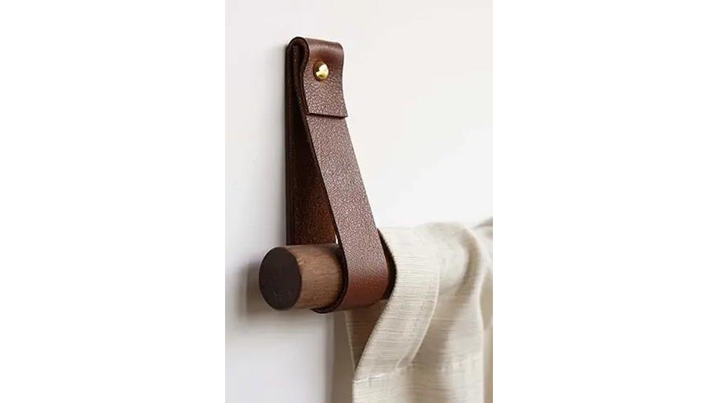 leather curtain rod holders