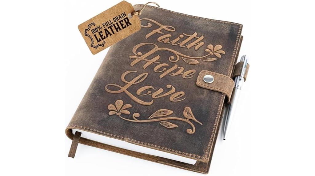 leather refillable writing journal