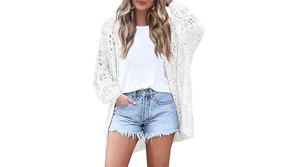 lightweight open front cardigan