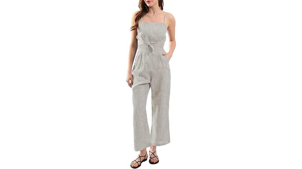 linen summer jumpsuit pockets