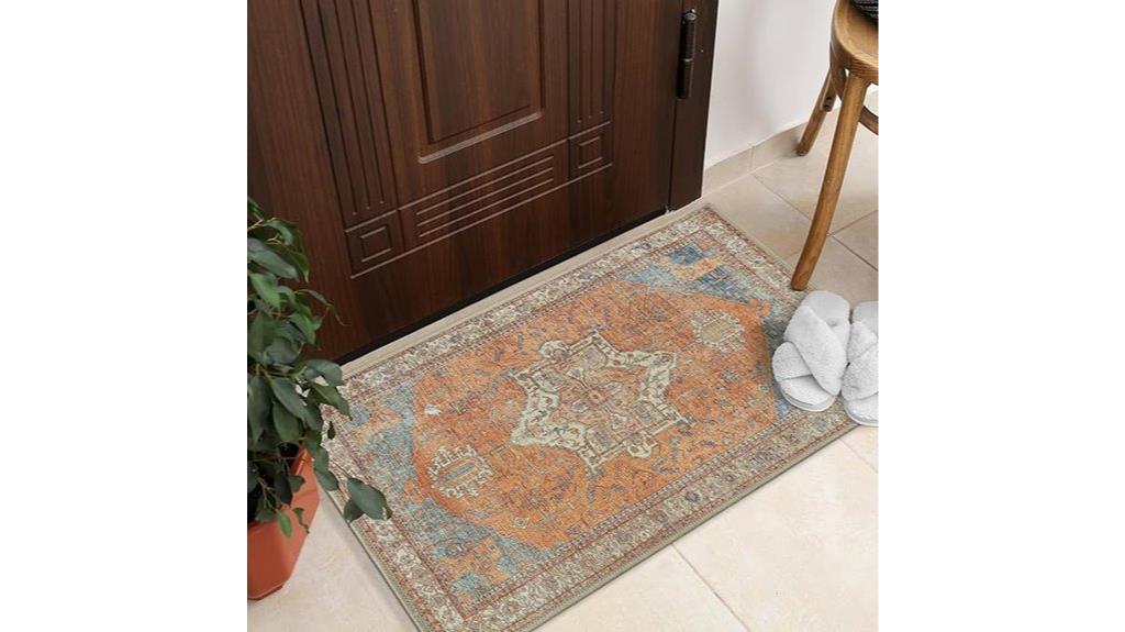 machine washable traditional rug