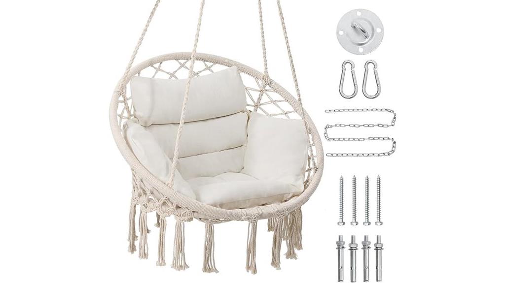 macrame cushion swing