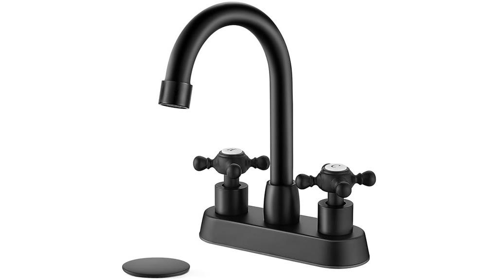 matte black double handles