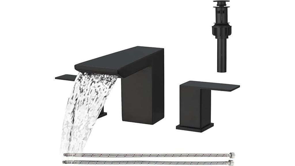 matte black widespread faucet