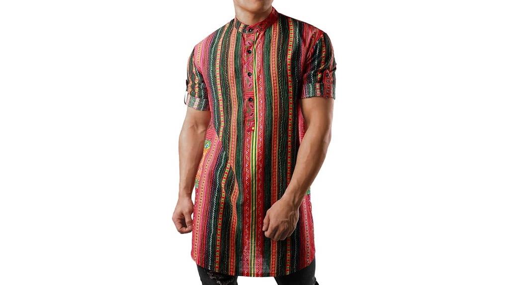 men s striped henley shirt