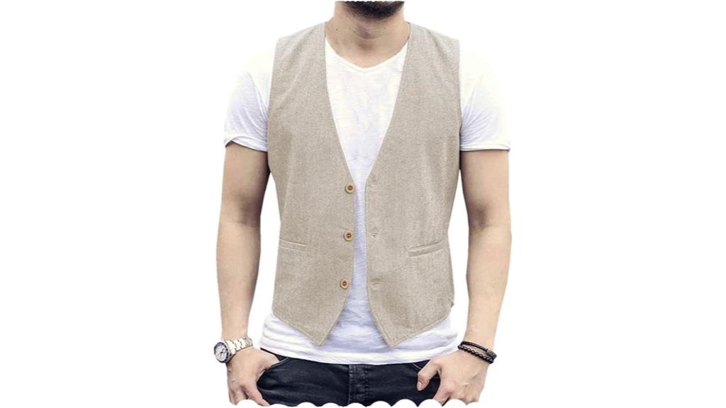 men s summer linen waistcoat