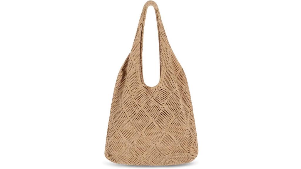 mesh crochet summer tote
