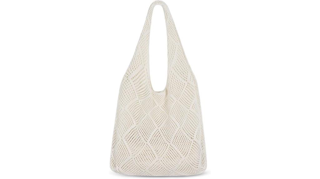 mesh crochet summer tote