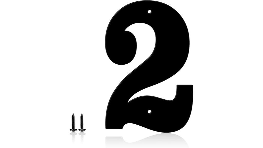 metal modern house numbers