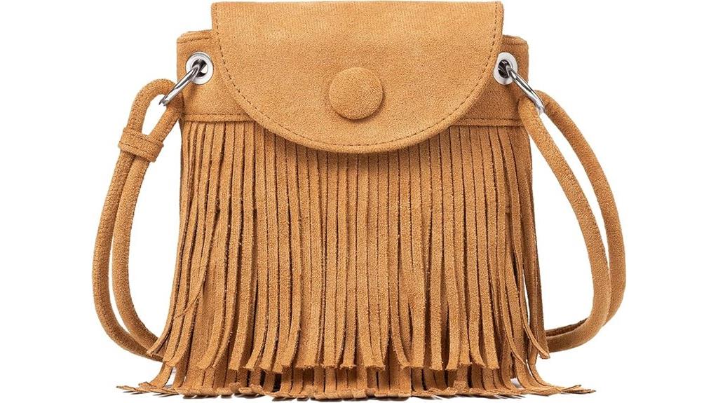 mini fringe zipper purse