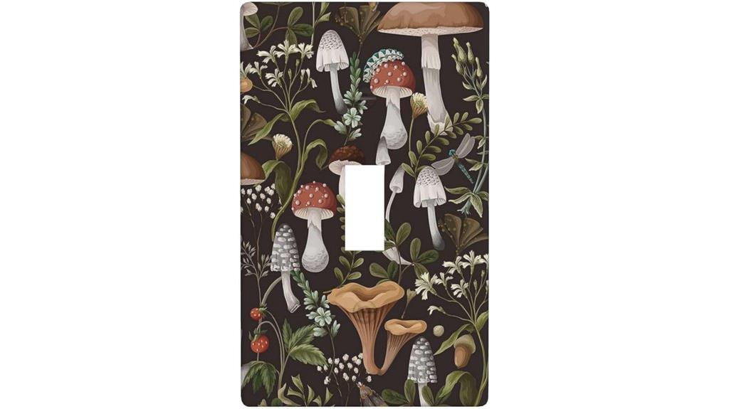 mushroom boho wall plate