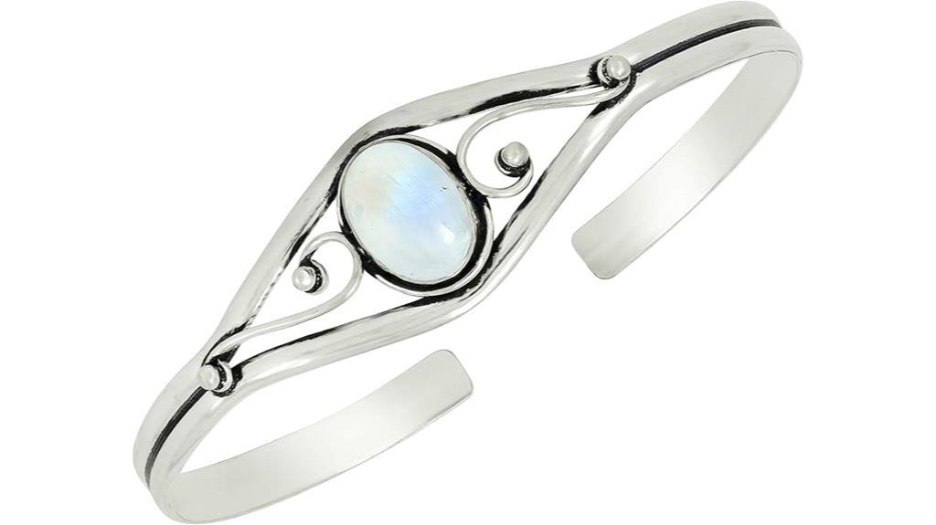 natural gemstone cuff bracelet