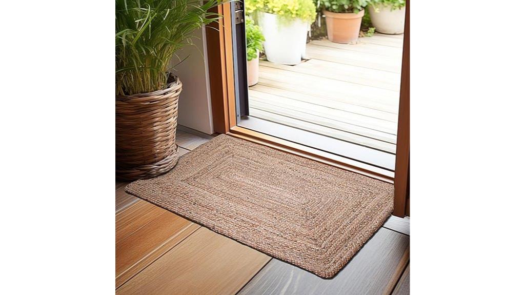 natural reversible jute rug