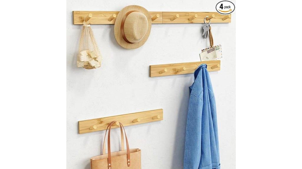 natural wood wall hooks