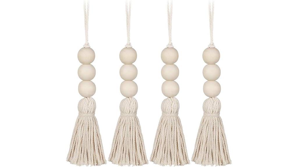 natural wooden bead decorations