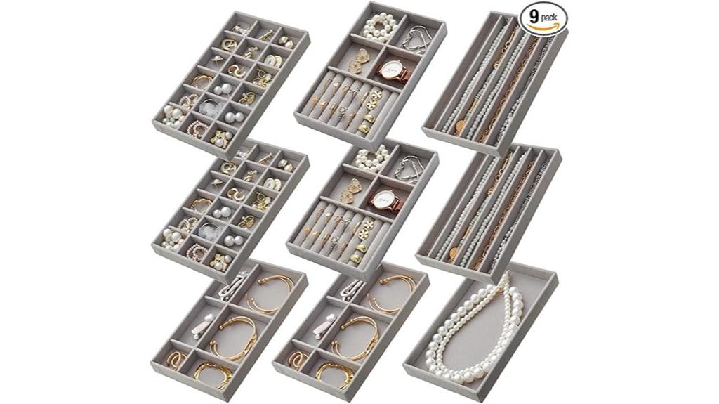 nine tier jewelry trays