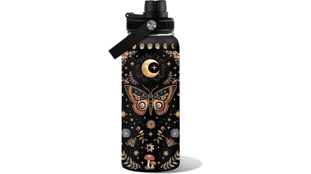 orange butterfly insulated tumbler