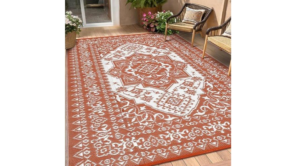 outdoor waterproof reversible rug