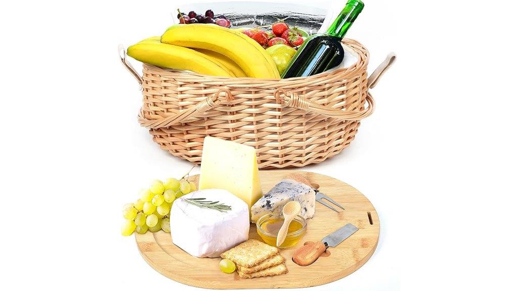 picnic basket with boards