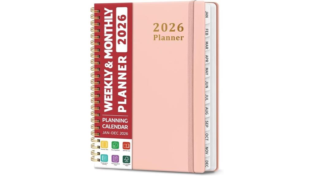 pink a5 weekly planner
