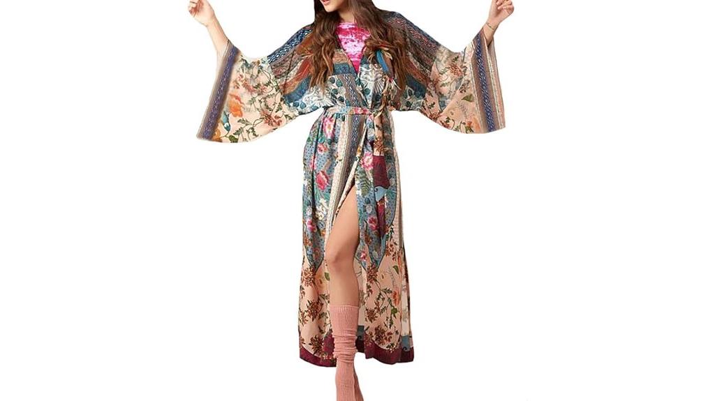 printed kimono cover up