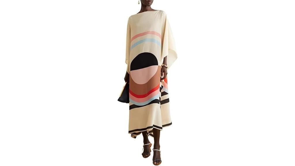 printed silk crepe dress