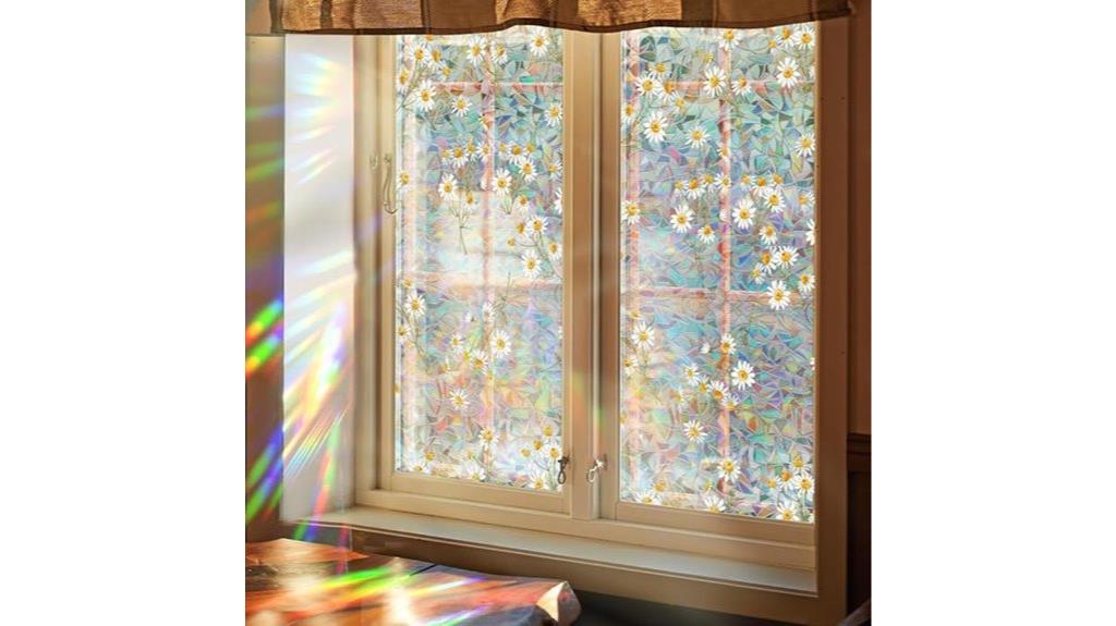 rainbow daisy window film