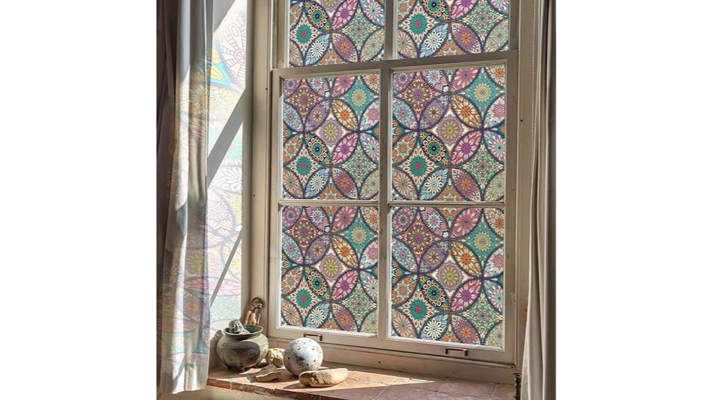 rainbow frosted privacy film