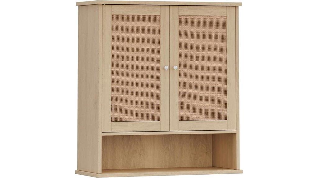 rattan cabinet with shelf