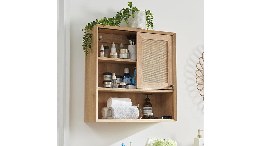 red lemon rattan cabinet