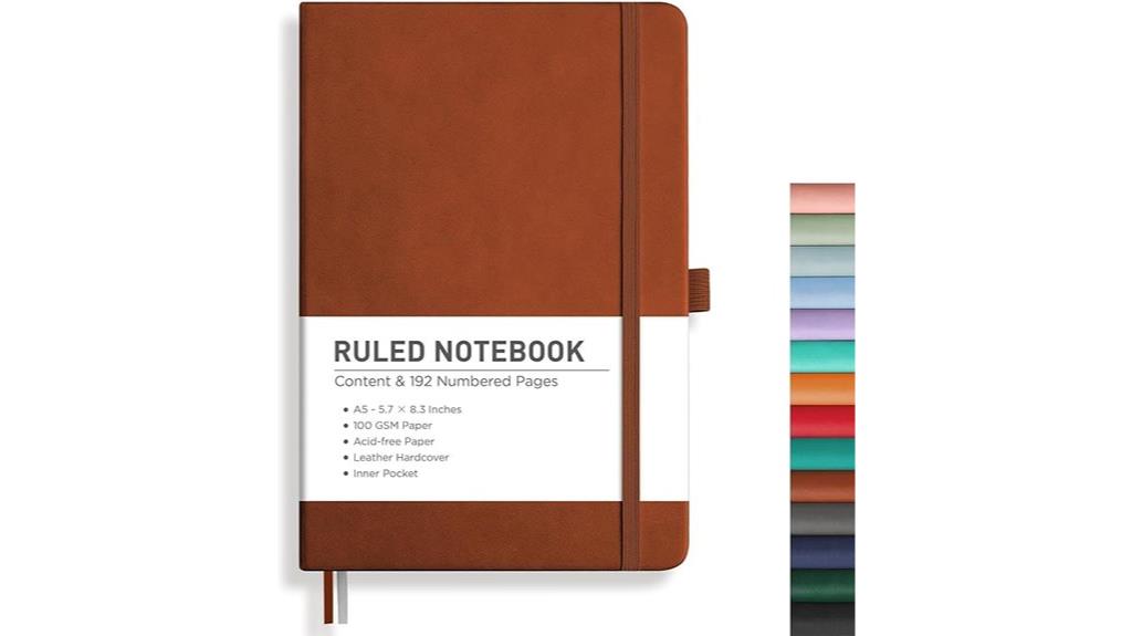rettacy a5 lined notebook