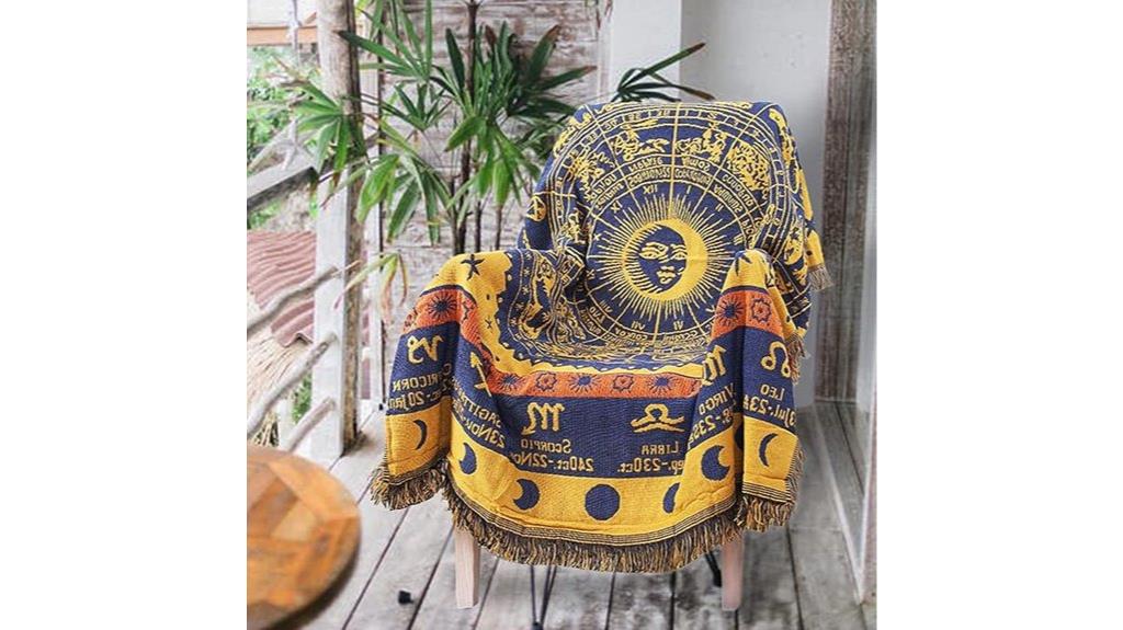 reversible cotton woven throw