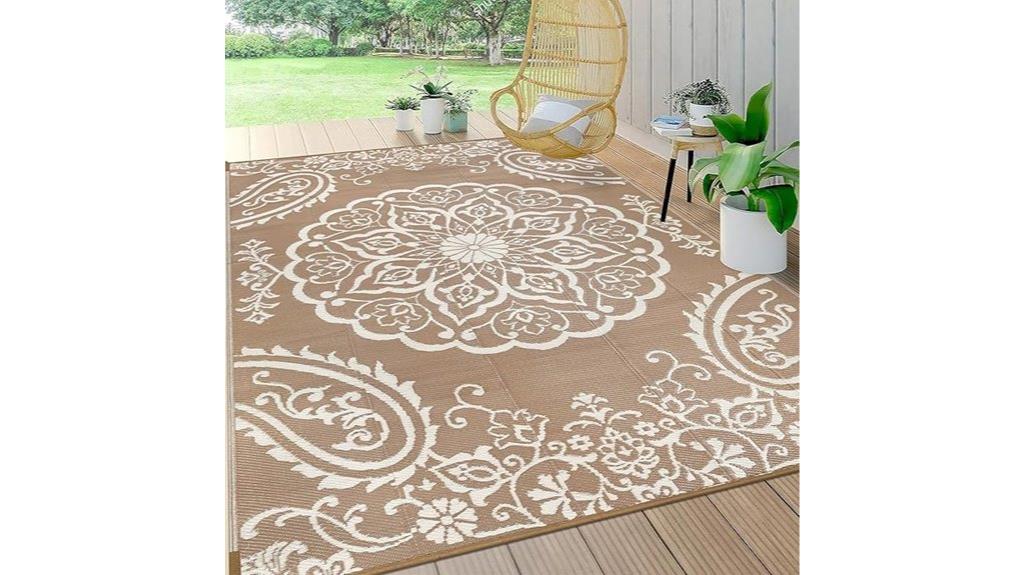 reversible waterproof patio rug
