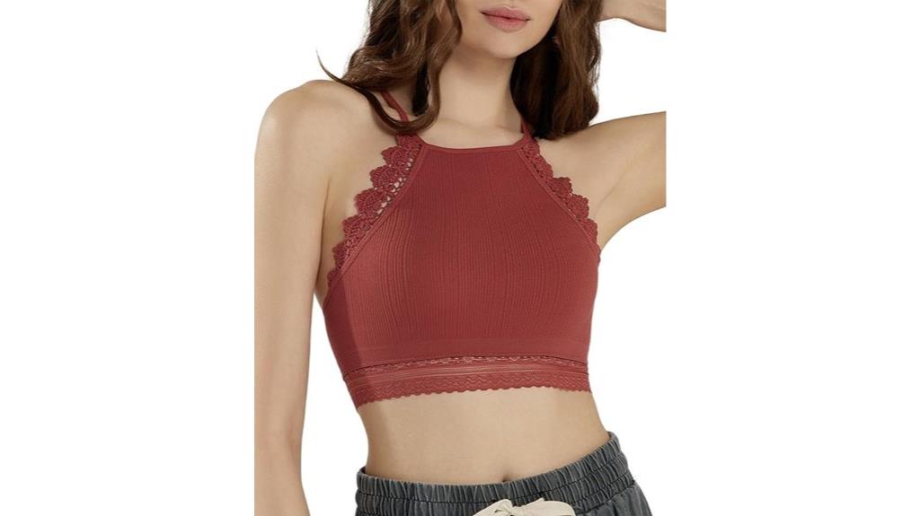ribbed lace racerback top